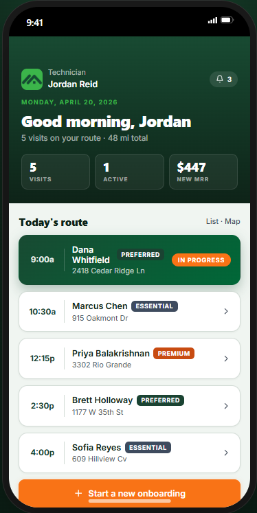 Mobile: Today's Route